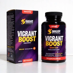 Confezione di integratore per l'energia maschile, VibrantBoost.
